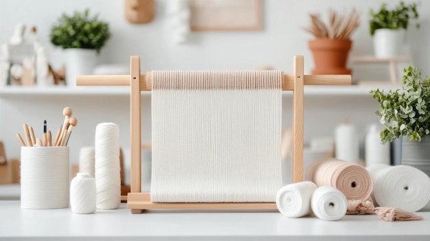 zestawy do haftu na stole